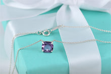 Load image into Gallery viewer, Tiffany &amp; Co. Silver Sparkler Purple Amethyst Pendant Necklace
