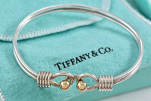 Load image into Gallery viewer, Tiffany &amp; Co. 18K Gold &amp; Silver Double Ball Coil Hook Bracelet
