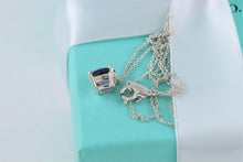 Load image into Gallery viewer, Tiffany &amp; Co. Silver Sparkler Purple Amethyst Pendant Necklace
