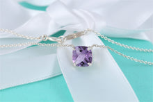Load image into Gallery viewer, Tiffany &amp; Co. Silver Sparkler Purple Amethyst Pendant Necklace

