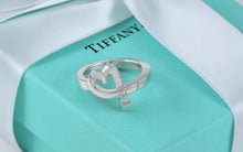 Load image into Gallery viewer, Tiffany &amp; Co. Paloma Picasso Silver Diamond Loving Heart Ring Sz. 6
