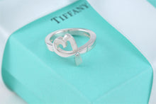 Load image into Gallery viewer, Tiffany &amp; Co. Paloma Picasso Silver Diamond Loving Heart Ring Sz. 6
