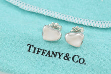 Load image into Gallery viewer, Tiffany &amp; Co. Elsa Peretti Sterling Silver Small Full Heart Stud Earrings
