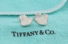 Load image into Gallery viewer, Tiffany &amp; Co. Elsa Peretti Sterling Silver Small Full Heart Stud Earrings
