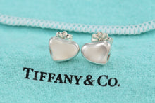 Load image into Gallery viewer, Tiffany &amp; Co. Elsa Peretti Sterling Silver Small Full Heart Stud Earrings
