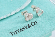 Load image into Gallery viewer, Tiffany &amp; Co. Elsa Peretti Sterling Silver Small Full Heart Stud Earrings
