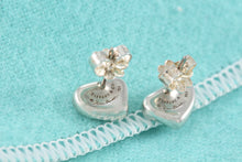 Load image into Gallery viewer, Tiffany &amp; Co. Elsa Peretti Sterling Silver Small Full Heart Stud Earrings
