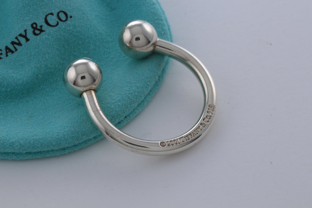 Tiffany & Co. Silver Horseshoe Key Ring Keychain