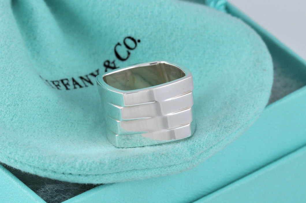 Tiffany & Co. Frank Gehry Silver Torque Stacking Row Ring