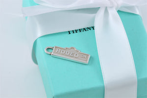 Tiffany & Co. Silver "RODEO DR." Streen Sign Charm Pendant