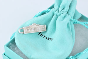 Tiffany & Co. Silver "RODEO DR." Streen Sign Charm Pendant