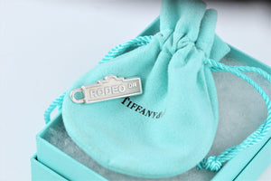 Tiffany & Co. Silver "RODEO DR." Streen Sign Charm Pendant