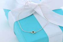 Load image into Gallery viewer, Tiffany &amp; Co. Elsa Peretti Slver Color By The Yard Tsavorite Delicate Chain Bracelet
