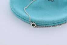 Load image into Gallery viewer, Tiffany &amp; Co. Elsa Peretti Slver Color By The Yard Tsavorite Delicate Chain Bracelet

