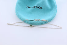 Load image into Gallery viewer, Tiffany &amp; Co. Elsa Peretti Slver Color By The Yard Tsavorite Delicate Chain Bracelet
