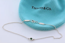 Load image into Gallery viewer, Tiffany &amp; Co. Elsa Peretti Slver Color By The Yard Tsavorite Delicate Chain Bracelet
