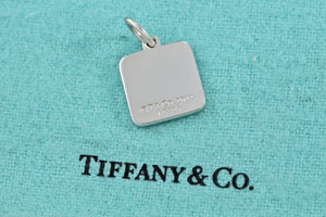 Tiffany & Co. Silver Lexicon Square Shopping Bag Charm