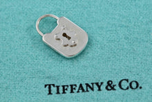 Load image into Gallery viewer, Tiffany &amp; Co. Silver Small Hammered Keyhole Padlock Pendant
