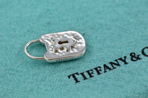 Tiffany & Co. Silver Small Hammered Keyhole Padlock Pendant