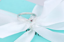 Load image into Gallery viewer, Tiffany &amp; Co. Paloma Picasso Pink Sapphire Silver Heart Stacking Band Ring Sz. 8
