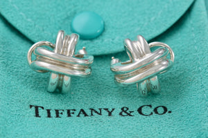 Tiffany & Co. Silver Signature X Clip on Earrings