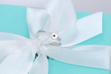 Load image into Gallery viewer, Tiffany &amp; Co. Paloma Picasso Pink Sapphire Silver Heart Stacking Band Ring Sz. 8
