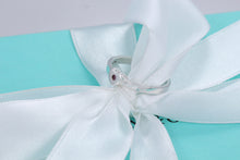 Load image into Gallery viewer, Tiffany &amp; Co. Paloma Picasso Pink Sapphire Silver Heart Stacking Band Ring Sz. 8
