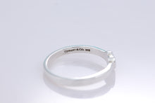 Load image into Gallery viewer, Tiffany &amp; Co. Paloma Picasso Pink Sapphire Silver Heart Stacking Band Ring Sz. 8
