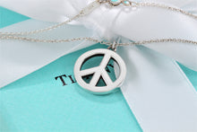 Load image into Gallery viewer, Tiffany &amp; Co. Silver Peace Sign Large Pendant Necklace
