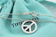 Load image into Gallery viewer, Tiffany &amp; Co. Silver Peace Sign Large Pendant Necklace
