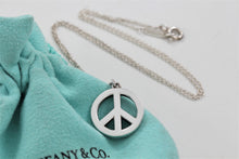 Load image into Gallery viewer, Tiffany &amp; Co. Silver Peace Sign Large Pendant Necklace
