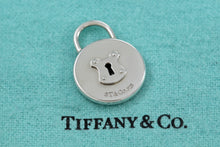 Load image into Gallery viewer, Tiffany &amp; Co. Silver Locks Keyhole Circle Padlock Pendant
