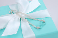 Load image into Gallery viewer, Tiffany &amp; Co. Infinity Silver Blue Enamel Double Chain Bracelet
