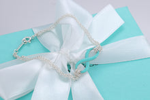 Load image into Gallery viewer, Tiffany &amp; Co. Infinity Silver Blue Enamel Double Chain Bracelet
