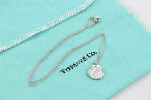 Load image into Gallery viewer, Tiffany &amp; Co. Silver Small Letter &#39;&#39;B&#39;&#39; Disc Pendant Necklace YOURS
