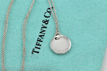 Load image into Gallery viewer, Tiffany &amp; Co. Silver Small Letter &#39;&#39;B&#39;&#39; Disc Pendant Necklace YOURS
