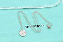Load image into Gallery viewer, Tiffany &amp; Co. Silver Small Letter &#39;&#39;B&#39;&#39; Disc Pendant Necklace YOURS
