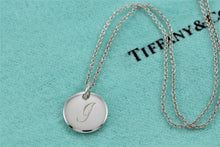 Load image into Gallery viewer, Tiffany &amp; Co. Small Letter &#39;&#39;G&#39;&#39; Disc Pendant Necklace YOURS
