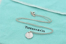 Load image into Gallery viewer, Tiffany &amp; Co. Small Letter &#39;&#39;G&#39;&#39; Disc Pendant Necklace YOURS
