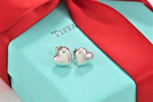 Load image into Gallery viewer, Tiffany &amp; Co. Silver Small Puffy Heart Stud Earrings

