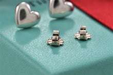 Load image into Gallery viewer, Tiffany &amp; Co. Silver Small Puffy Heart Stud Earrings
