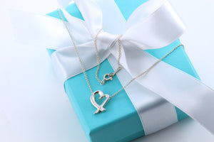 Tiffany & Co. Paloma Picasso Silver Mini Loving Heart Diamond Necklace