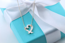 Load image into Gallery viewer, Tiffany &amp; Co. Paloma Picasso Silver Mini Loving Heart Diamond Necklace

