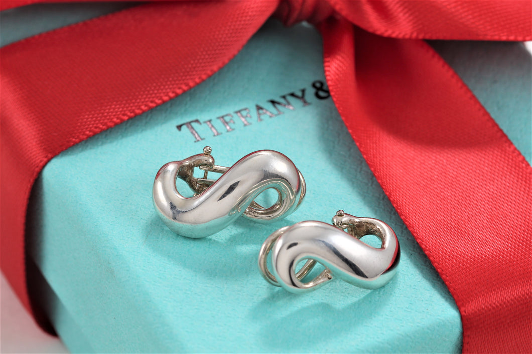 Tiffany & Co. Infinity Silver Figure 8 Earrings