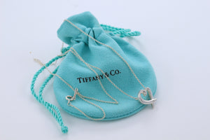 Tiffany & Co. Paloma Picasso Silver Mini Loving Heart Diamond Necklace