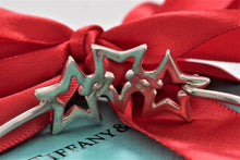 Load image into Gallery viewer, Tiffany &amp; Co. Silver Triple Star Hook Bangle Bracelet
