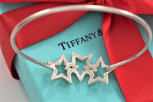 Load image into Gallery viewer, Tiffany &amp; Co. Silver Triple Star Hook Bangle Bracelet
