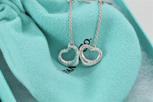 Load image into Gallery viewer, Tiffany &amp; Co. Elsa Peretti Sterling Silver Small Dangle Open Heart Earrings
