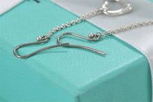 Load image into Gallery viewer, Tiffany &amp; Co. Elsa Peretti Sterling Silver Small Dangle Open Heart Earrings
