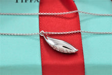 Load image into Gallery viewer, Tiffany &amp; Co. Frank Gehry 18K White Gold Diamond Pave Fish Pendant Necklace
